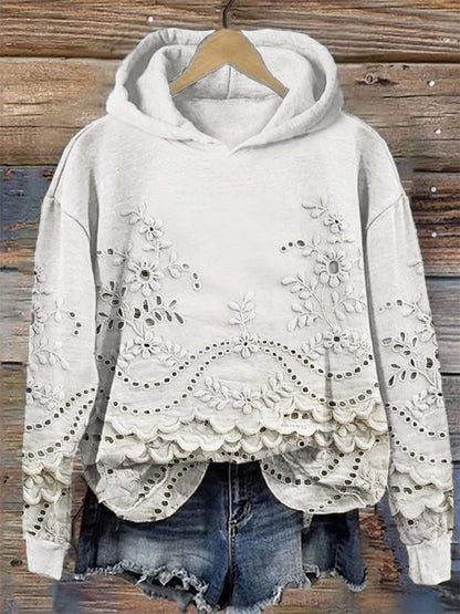 Vintage Floral Cozy Hoodie