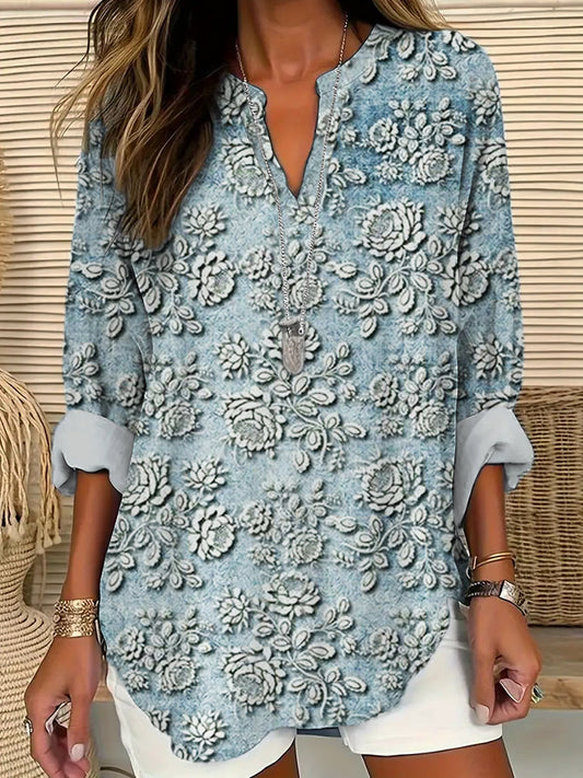 Effortless Floral Elegance Blouse