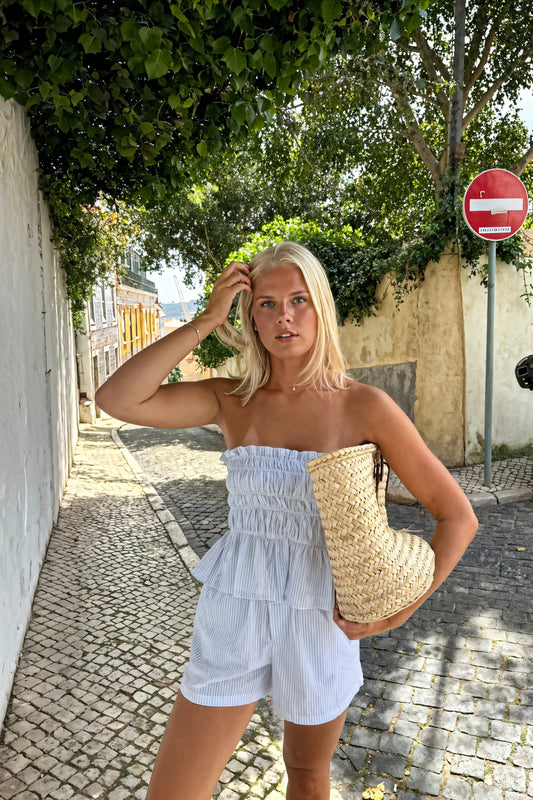 Chic Summer Strapless Set