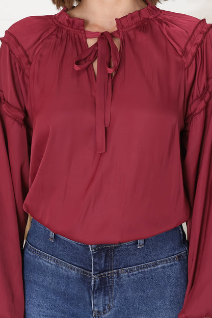 Elegant Wine Blouse