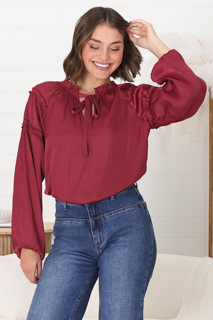 Elegant Wine Blouse
