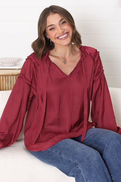 Elegant Wine Blouse