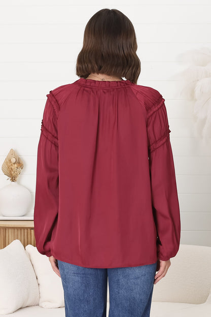 Elegant Wine Blouse