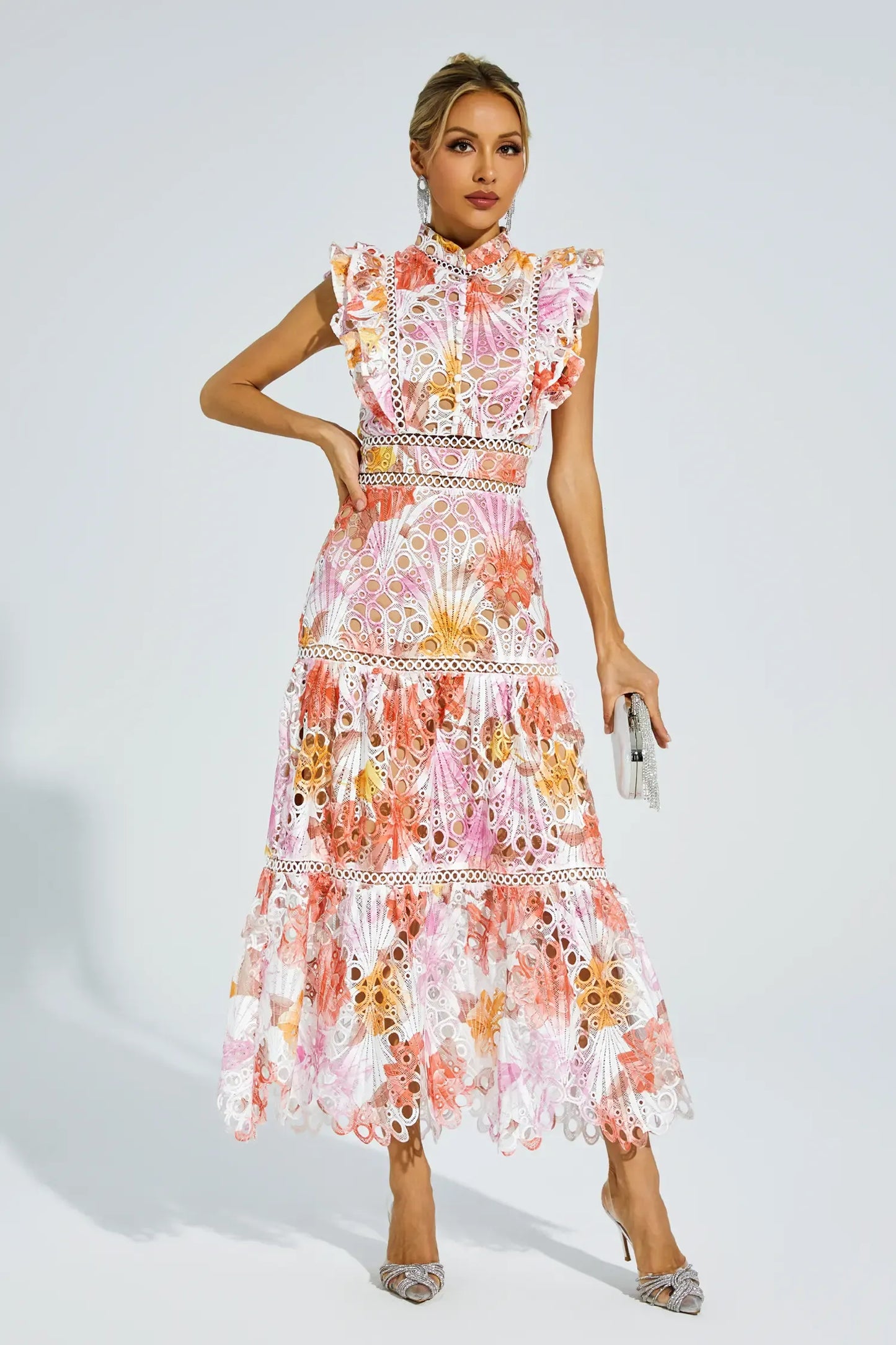 Elegant Lace Midi Dress