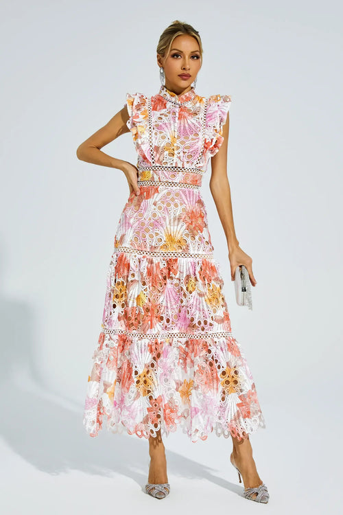 Elegant Lace Midi Dress