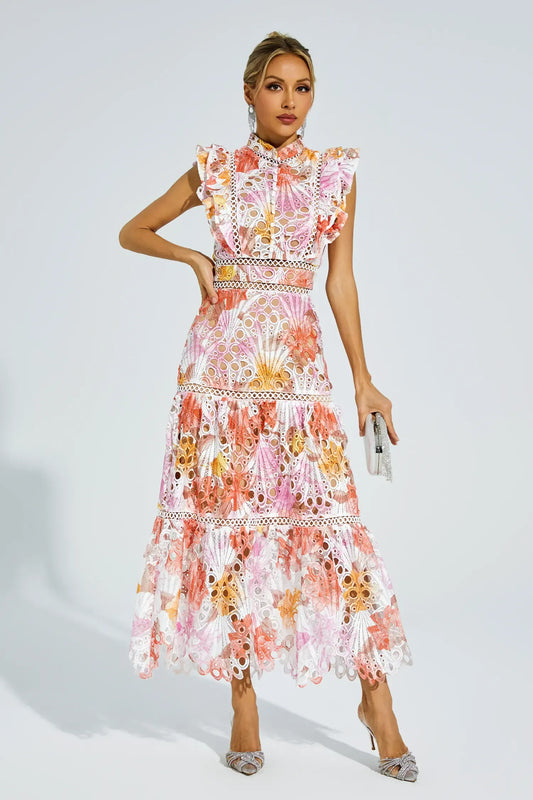 Elegant Lace Midi Dress