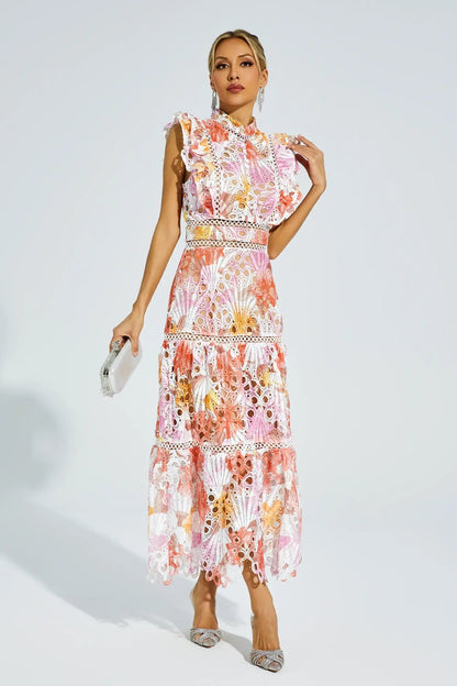 Elegant Lace Midi Dress
