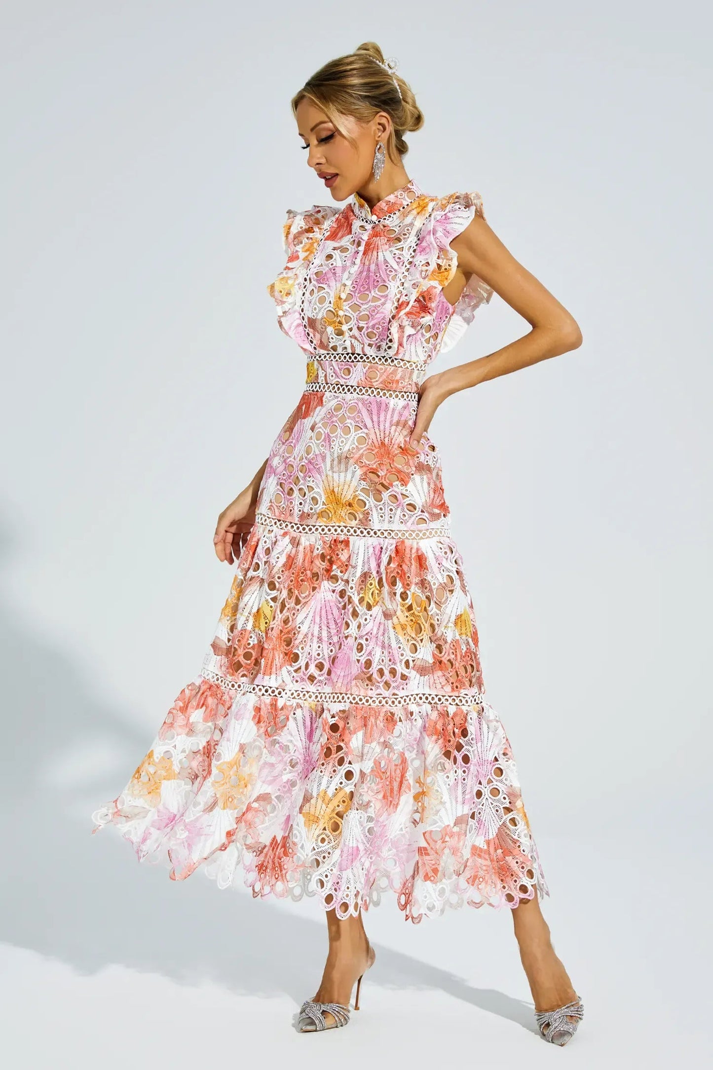 Elegant Lace Midi Dress