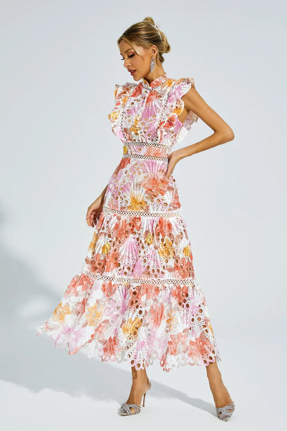 Elegant Lace Midi Dress