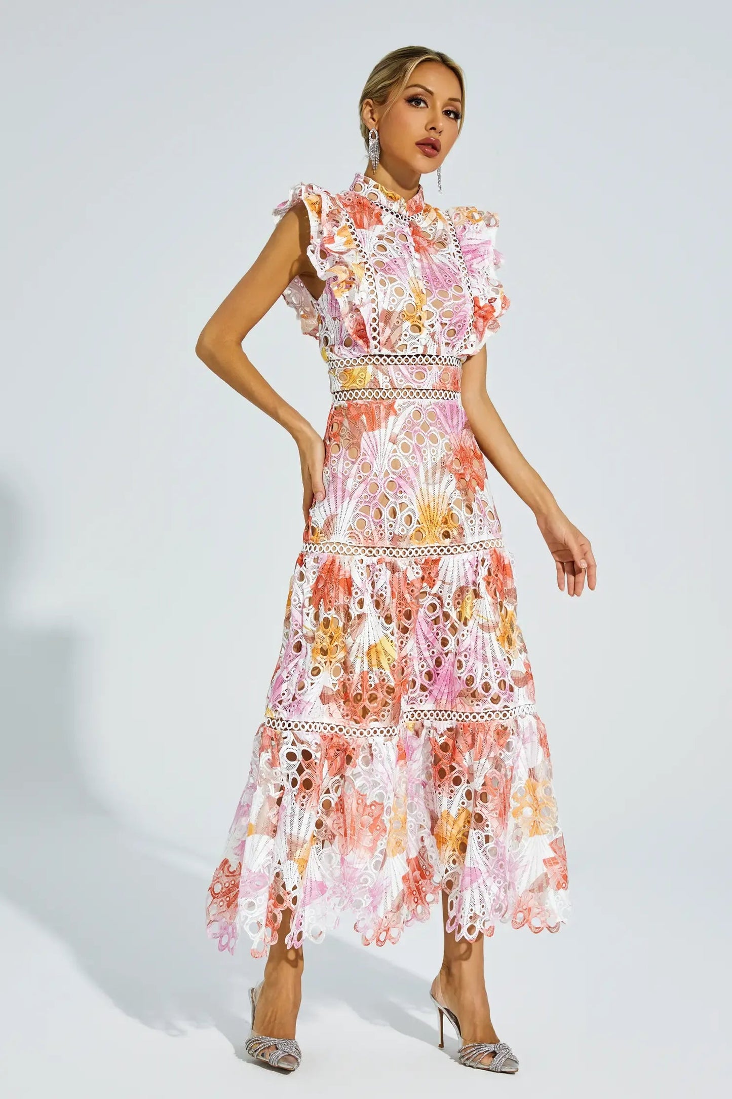 Elegant Lace Midi Dress