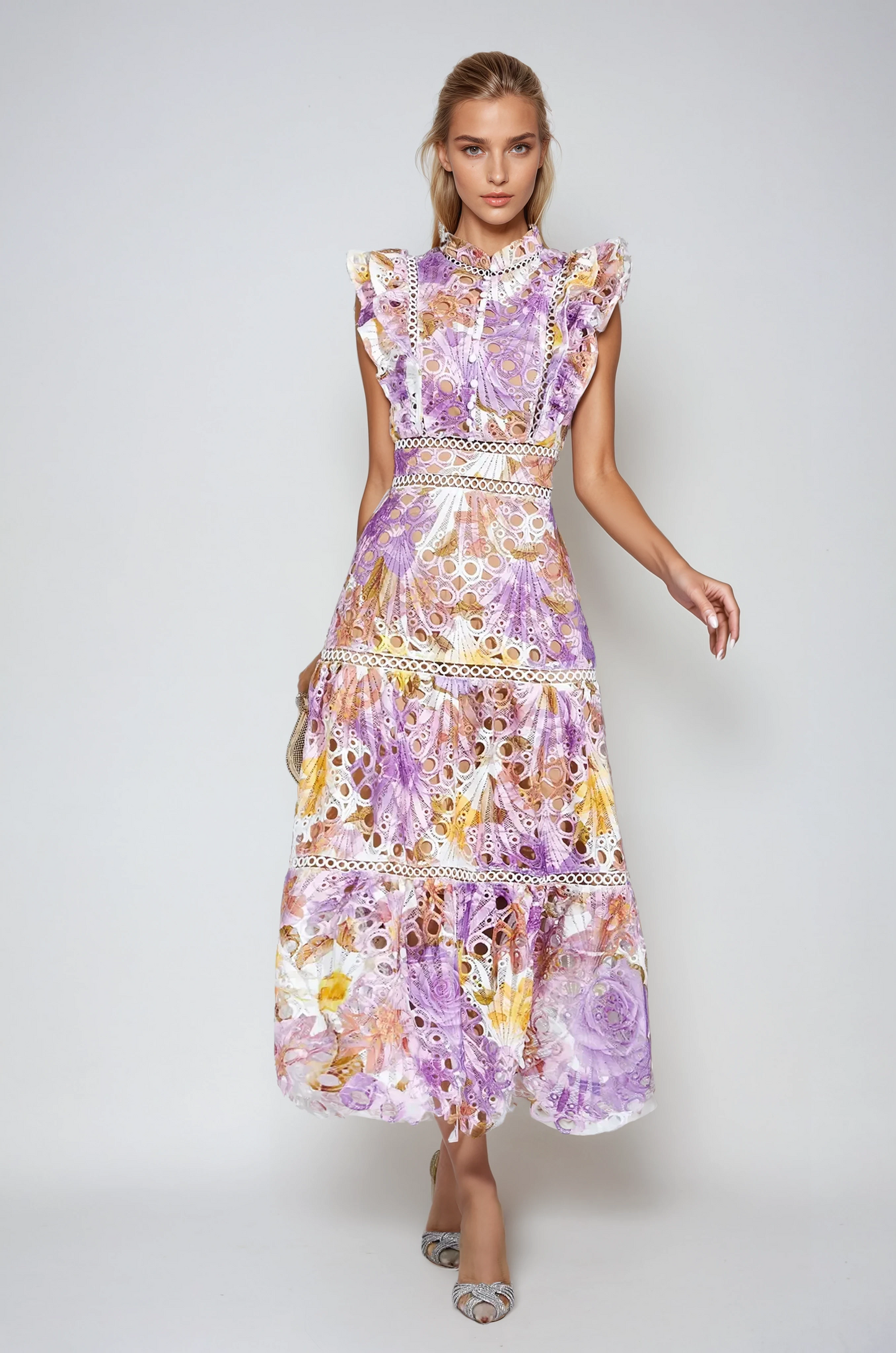 Elegant Lace Midi Dress