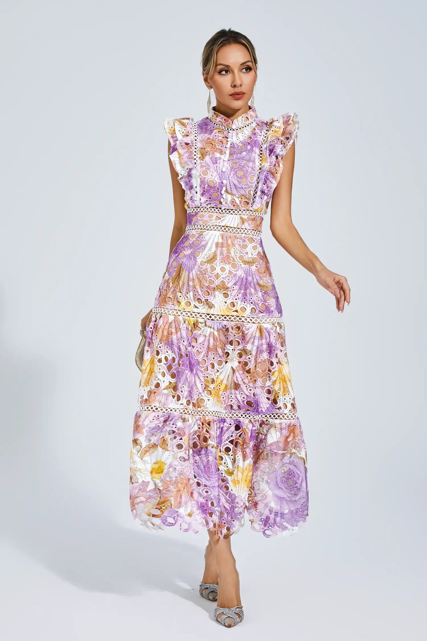 Elegant Lace Midi Dress