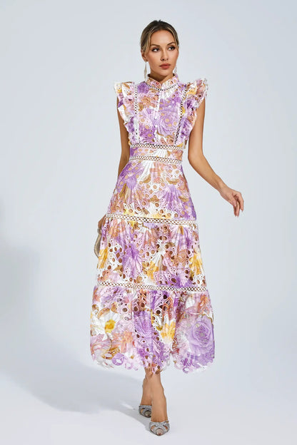 Elegant Lace Midi Dress