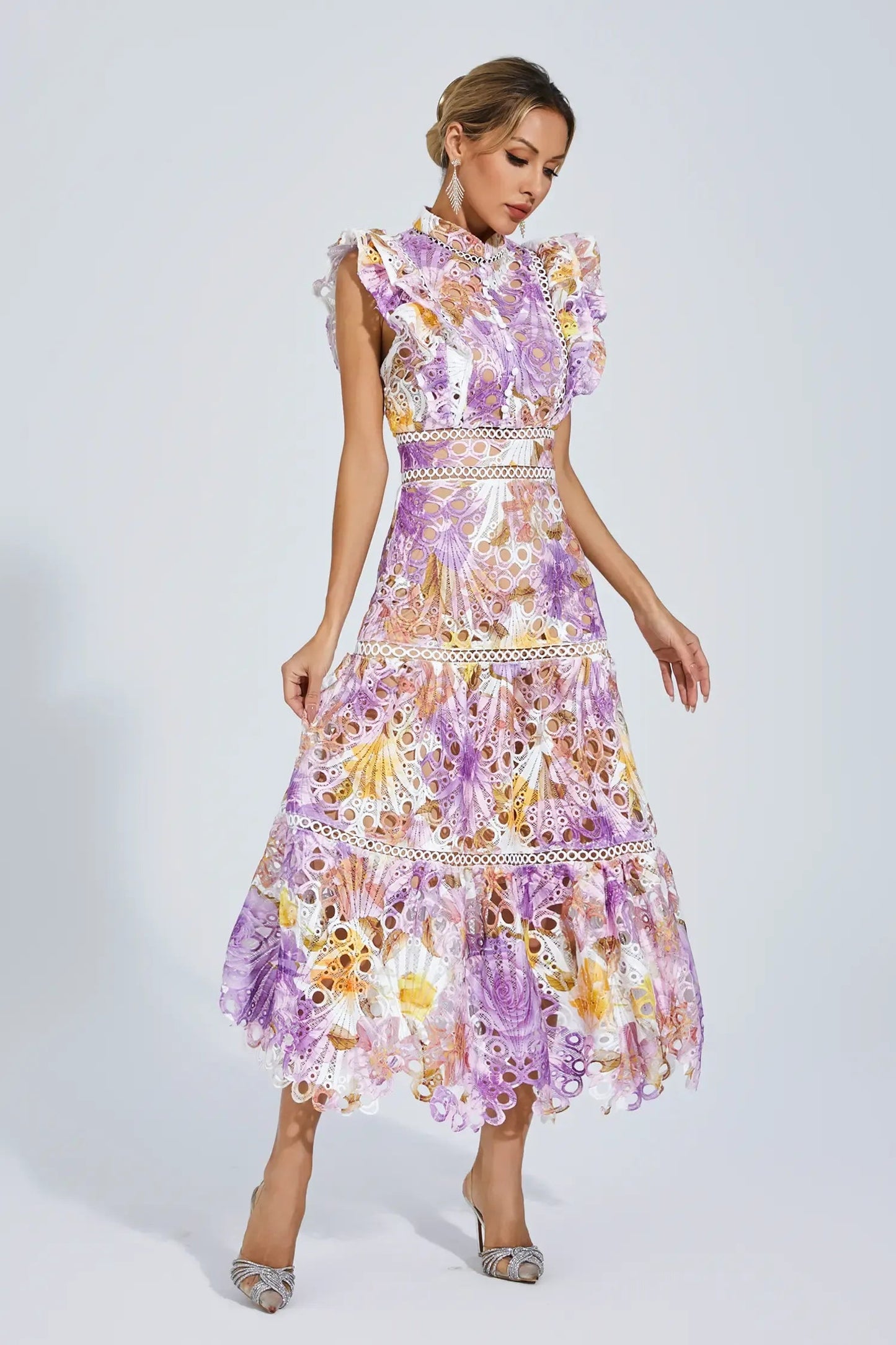 Elegant Lace Midi Dress