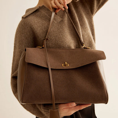 Plush-Suede Handbag