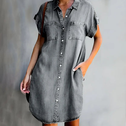 Soft-Denim Flattering Dress