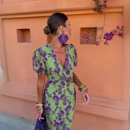 Floral-Chic Midi Dress