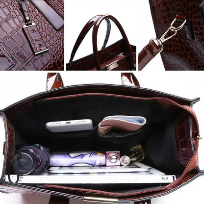 Croc-Embossed Carryall