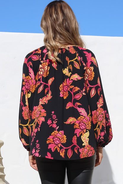 All-Day Floral Comfort Blouse