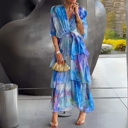 Confident Elegance V-Neck Dress