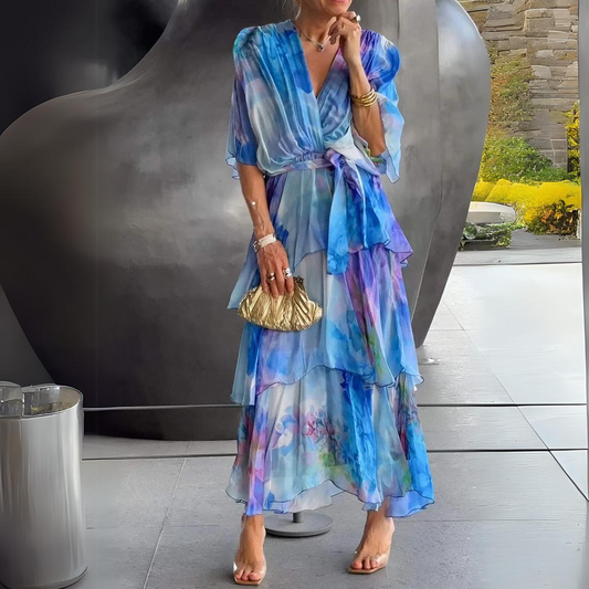 Confident Elegance V-Neck Dress