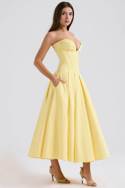 Tulle-Elegance Midi Dress
