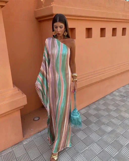 Bold Asymmetric Maxi Dress