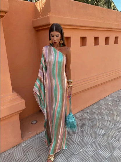 Bold Asymmetric Maxi Dress