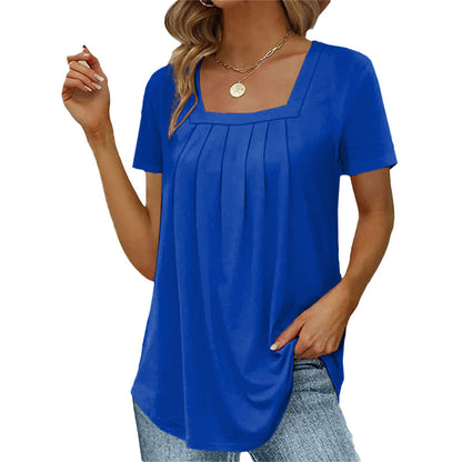 Graceful Square-Neck Blouse