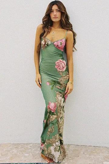 Vibrant Boho V-Neck Suspender Dress