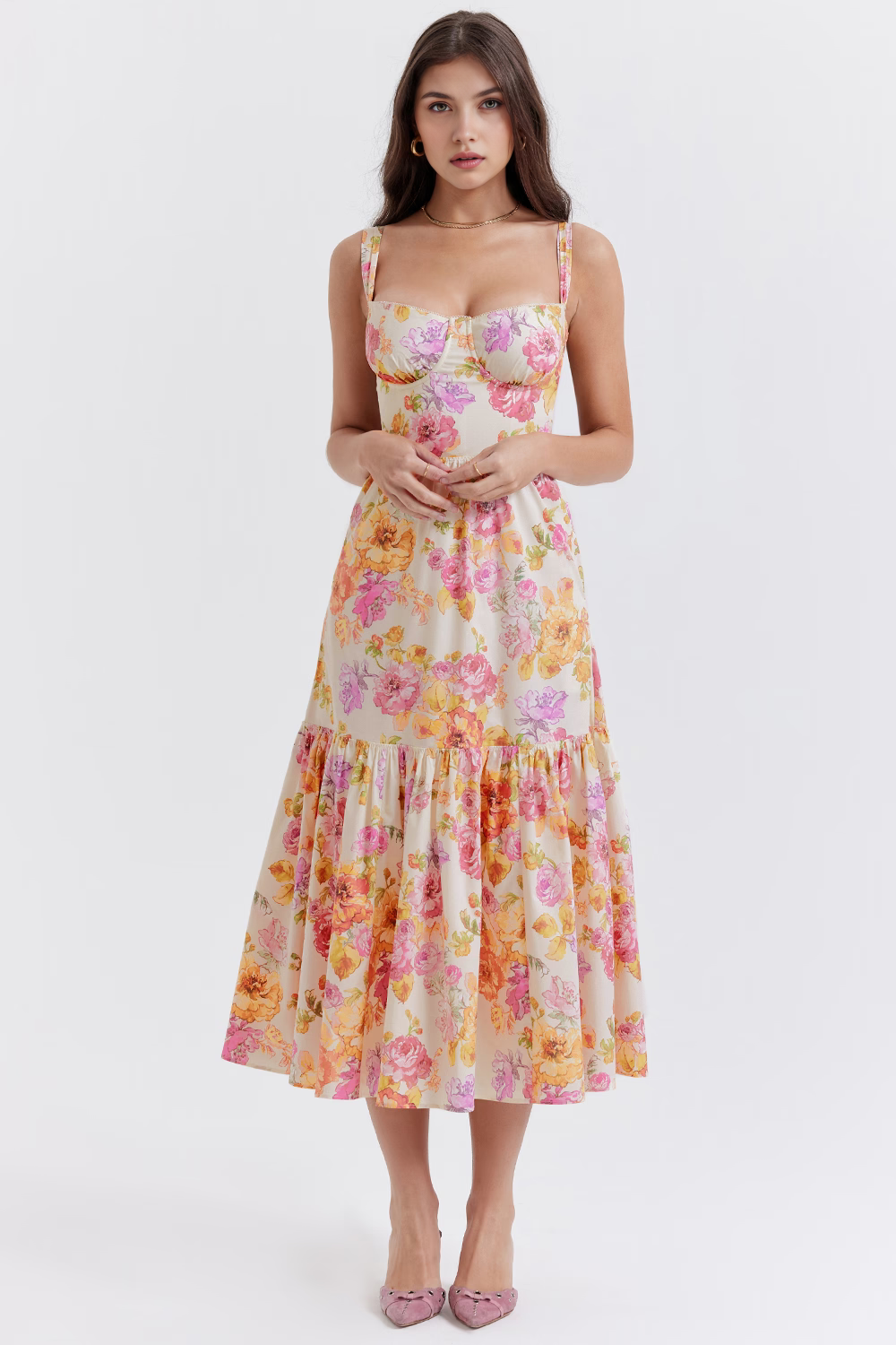 Feminine Flair Midi Dress