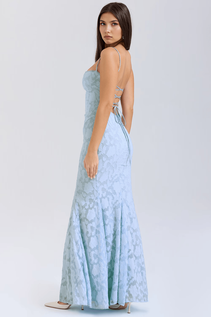 Glowing Elegance in Ice-Blue