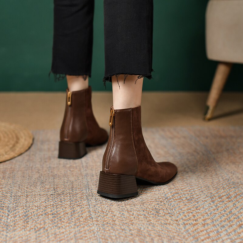 Cushioned Suede Boots
