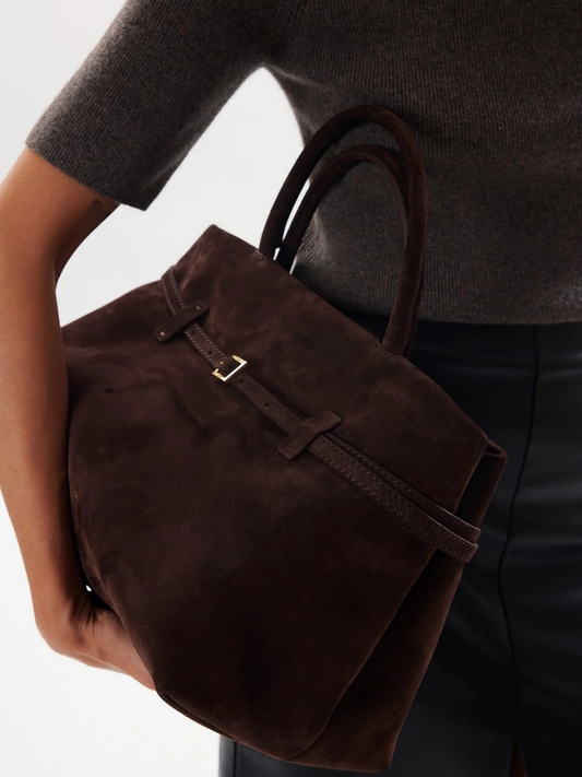 Sophisticated Buckle Top Handle Bag