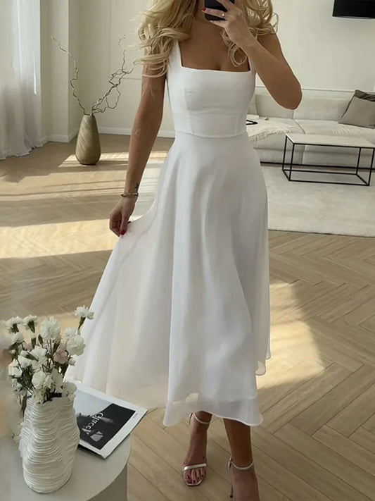 Flattering Tailored Cami Long Dress