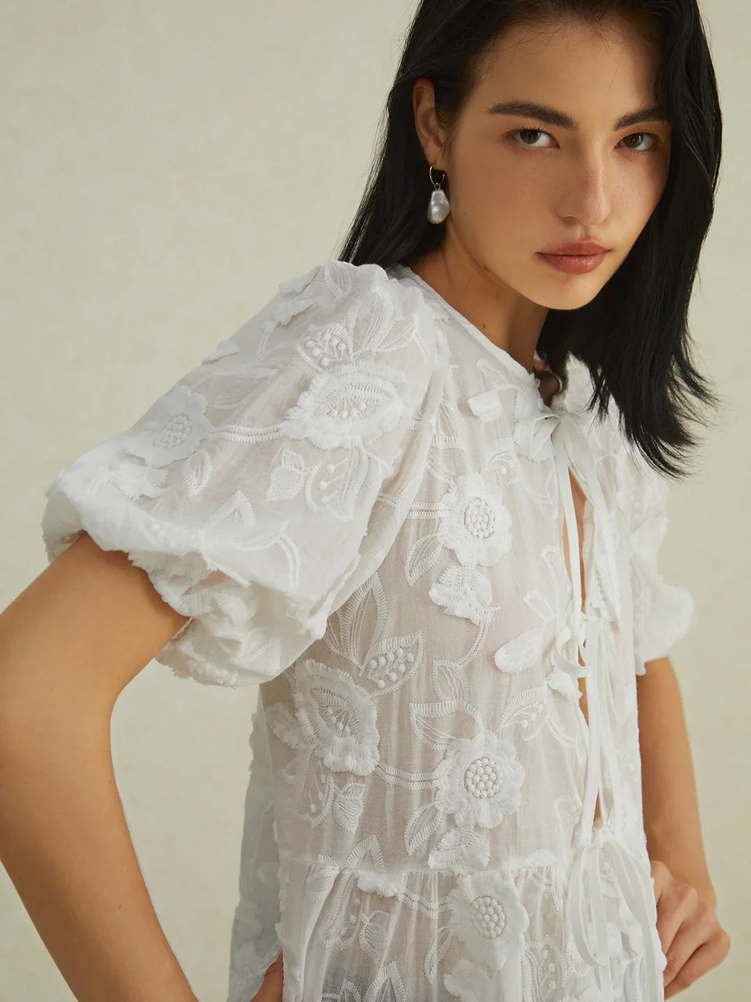 Chic Floral Puff Sleeve Blouse