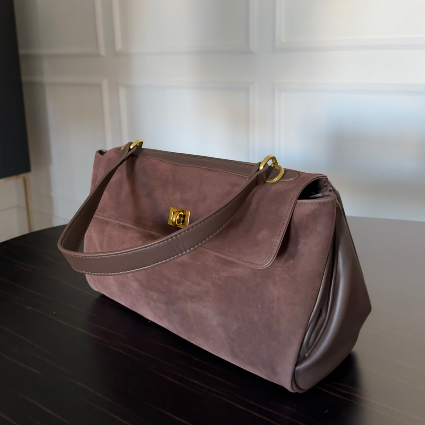 Convertible Gold-Trim Crossbody