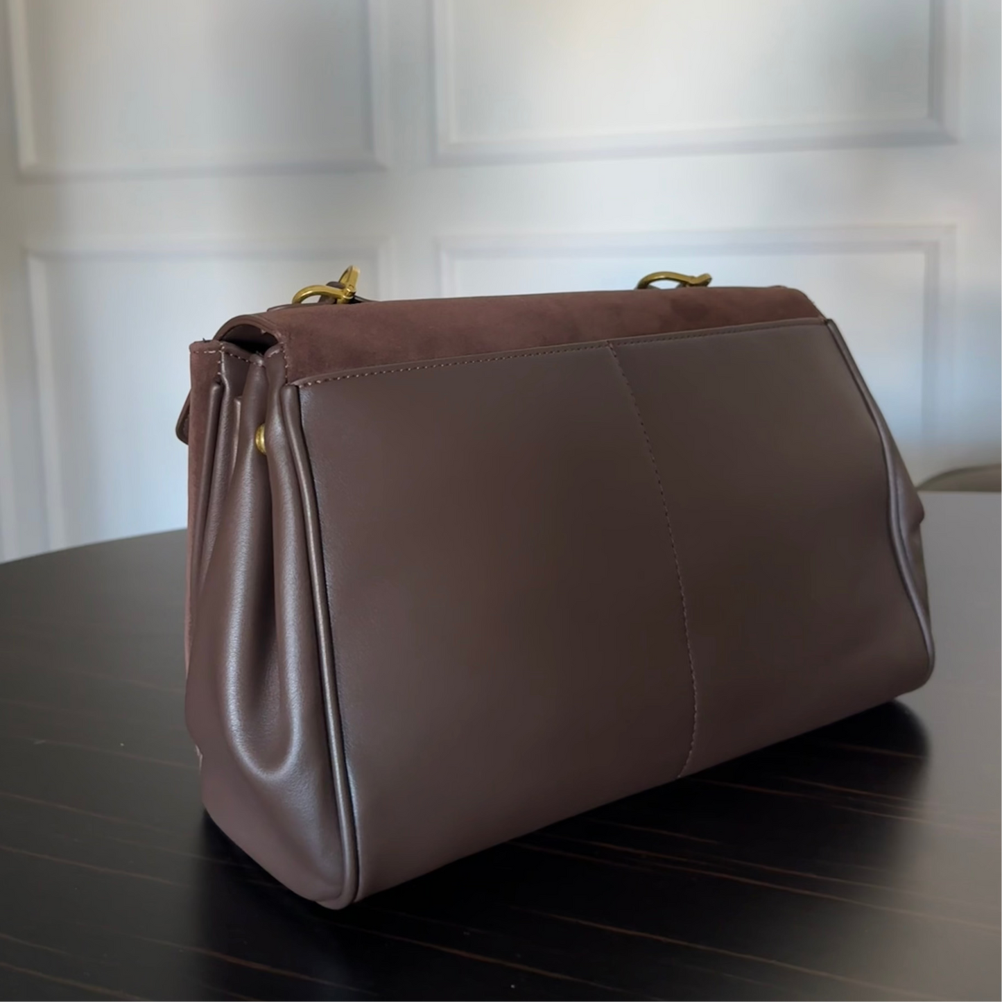 Convertible Gold-Trim Crossbody