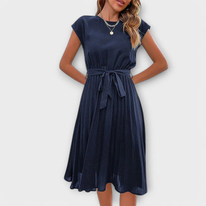 Relaxed Chic Pleated Dress