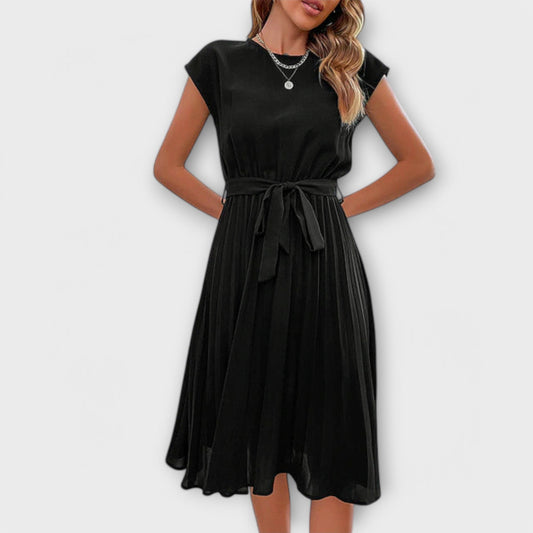 Relaxed Chic Pleated Dress