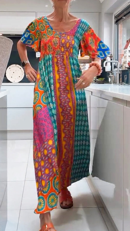 Paisley-Chic Midi Dress