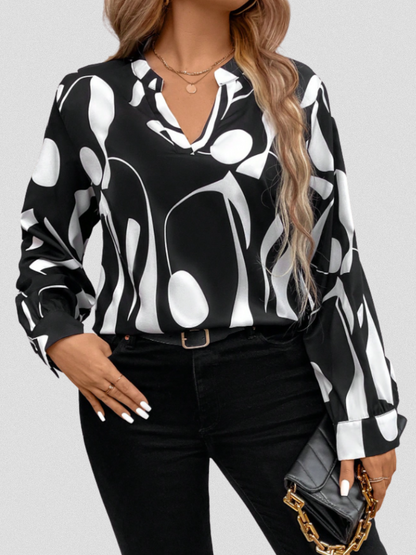 Flattering V-Neck Blouse