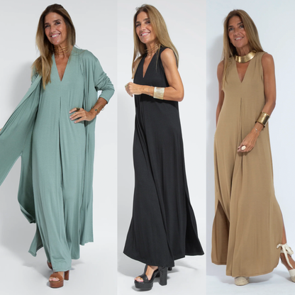 Sculpting Dress & Chic Vest Set