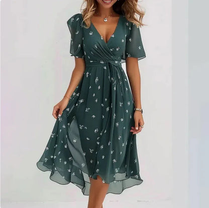 Elegant-Vibe V-Neck Dress