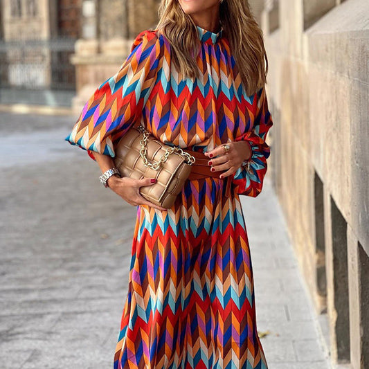 Bold Geometric Dress for Ultimate Comfort