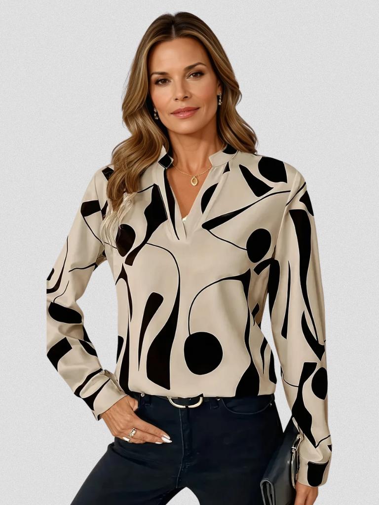 Flattering V-Neck Blouse