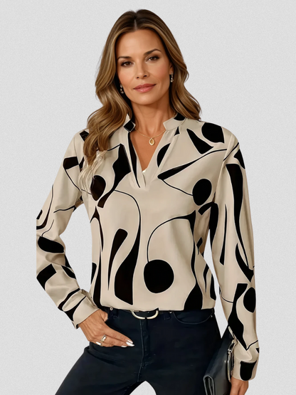 Flattering V-Neck Blouse