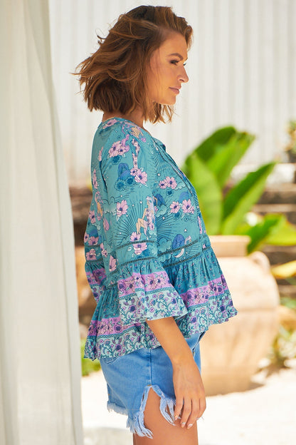 Flattering V-Neck Boho Dress