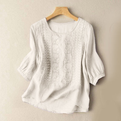 Effortless Breathable Linen Blouse