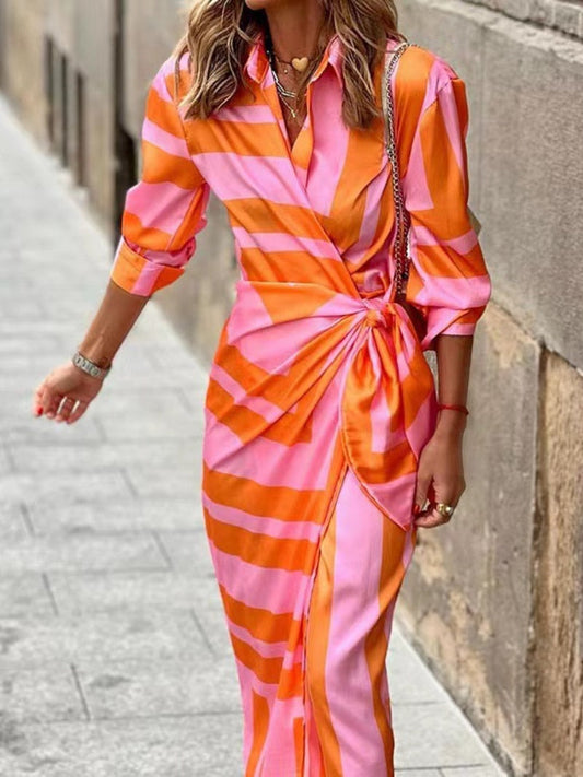 Everyday Striped Elegance Dress
